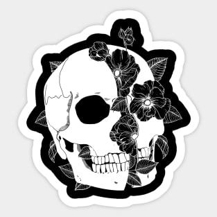 Skull Roses Sticker